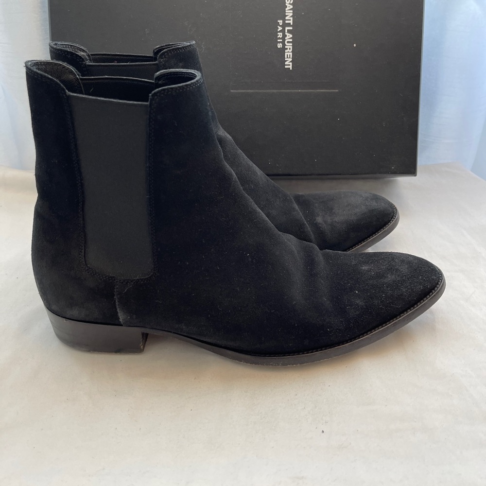 YSL Saint Laurent Wyatt 30 Black Sz 42 Chelsea boot
